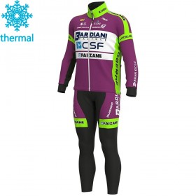 Tenue Maillot M/L + Collant à Bretelles 2020 Bardiani-CSF Hiver Thermal Fleece N001